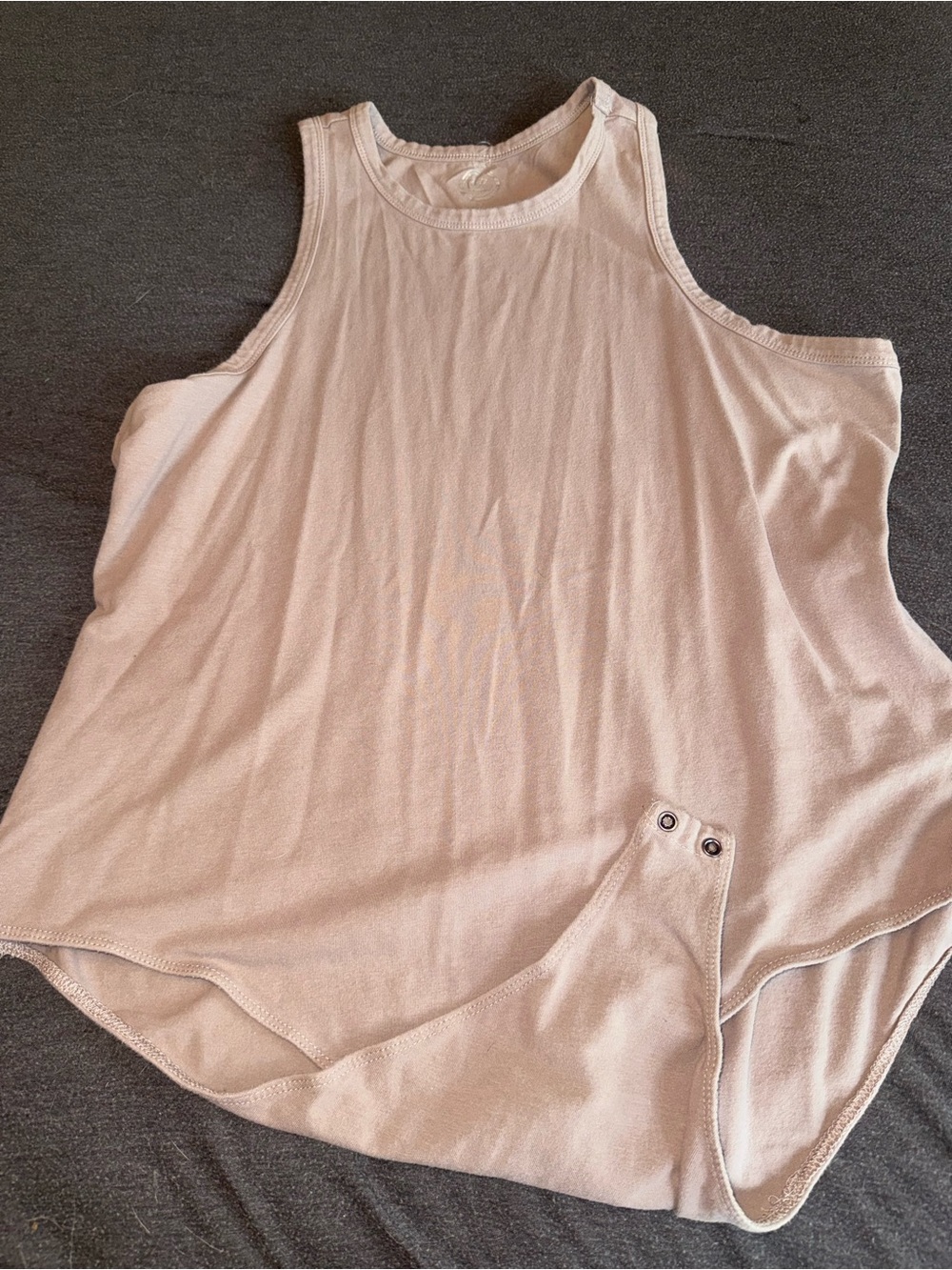 Relaxed Sleeveless body suit in Light Beige